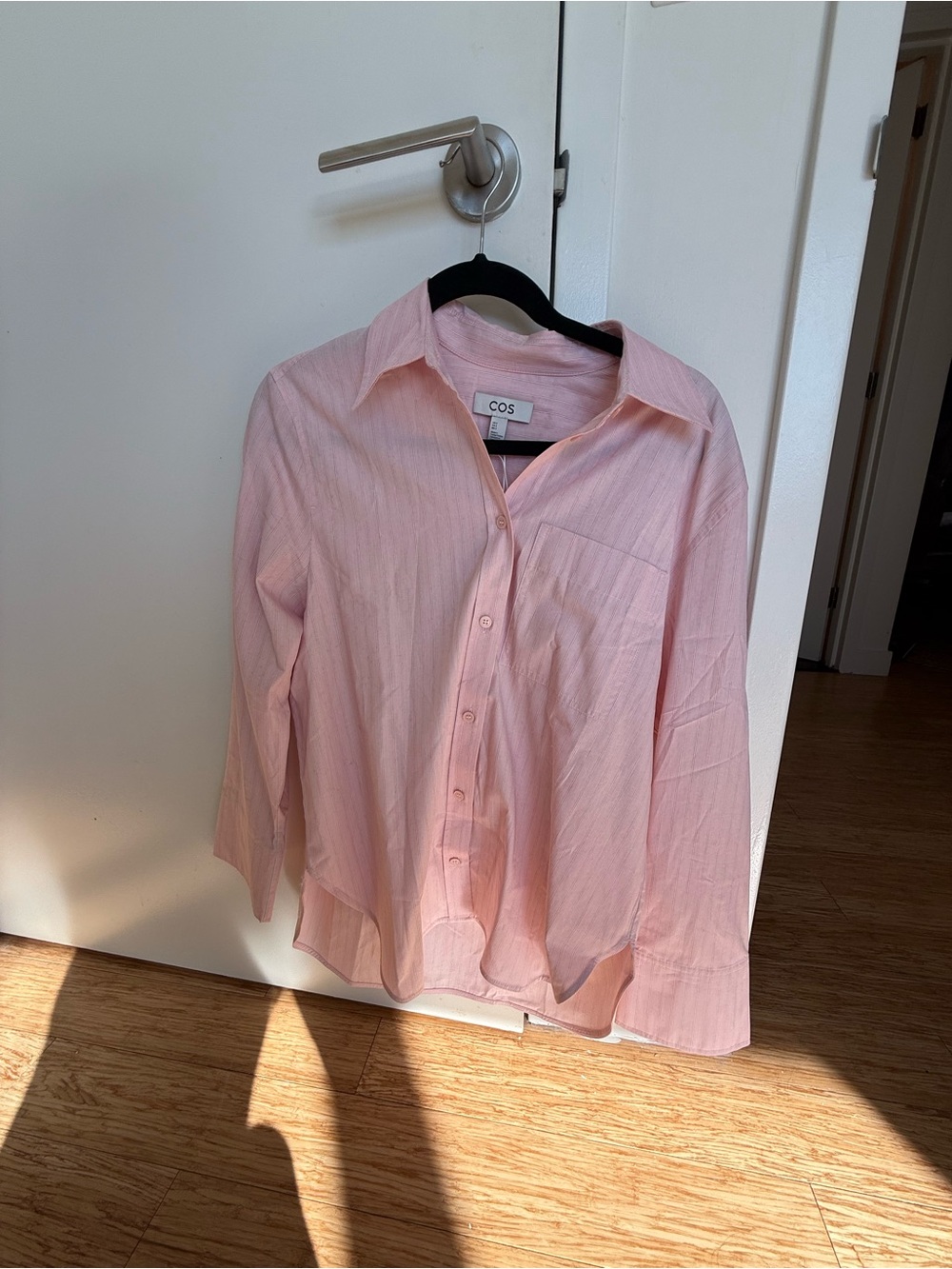 COS Light Pink Relaxed Button-Down Shirt